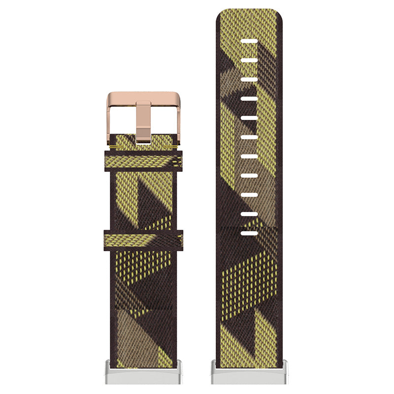 Canvas Strap with Polished Silver Buckle for Samsung Galaxy Watch / Active / Gear