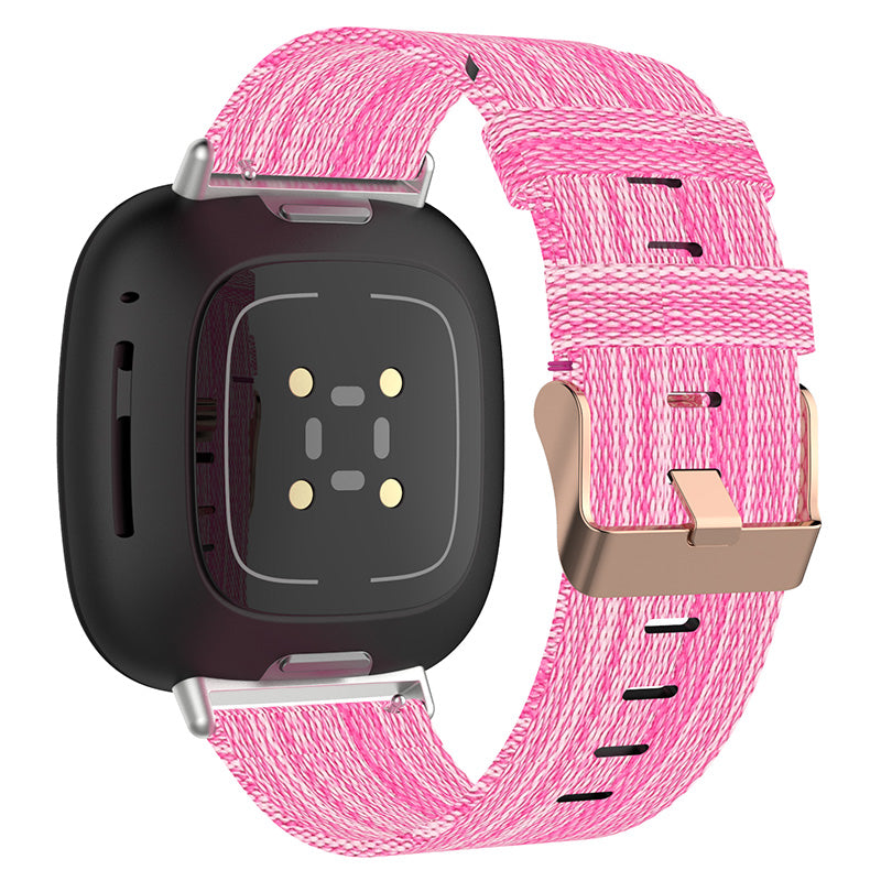 Canvas Strap with Polished Silver Buckle for Samsung Galaxy Watch / Active / Gear