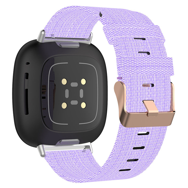 Canvas Strap with Polished Silver Buckle for Samsung Galaxy Watch / Active / Gear