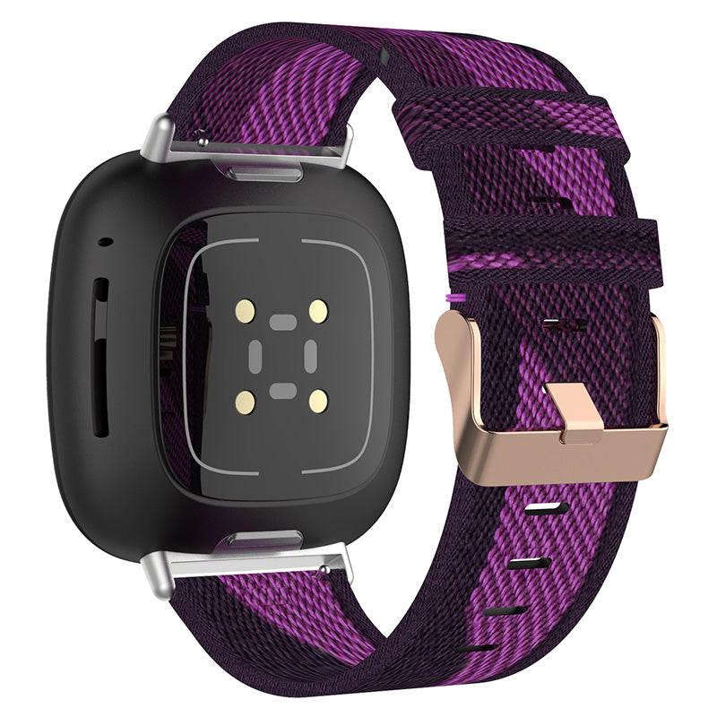 Canvas Strap with Polished Silver Buckle for Samsung Galaxy Watch / Active / Gear