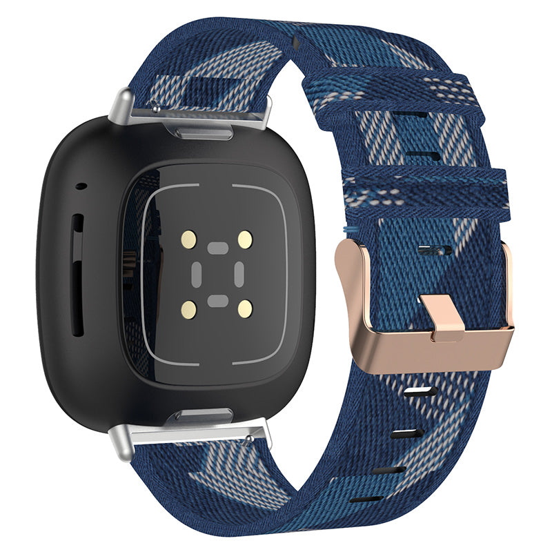 Canvas Strap with Polished Silver Buckle for Samsung Galaxy Watch / Active / Gear