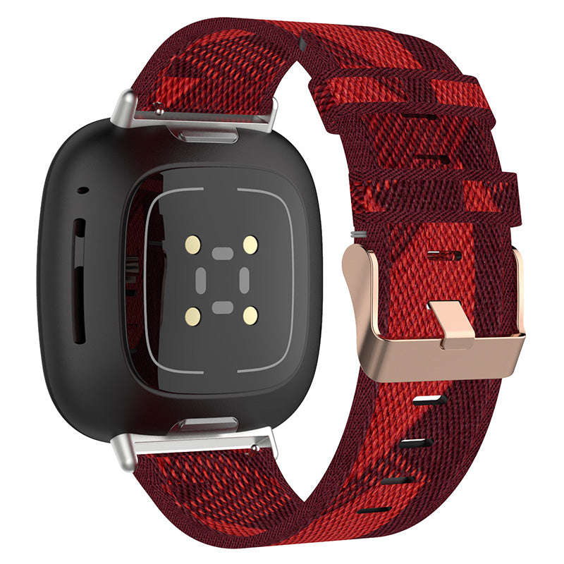 Canvas Strap with Polished Silver Buckle for Samsung Galaxy Watch / Active / Gear