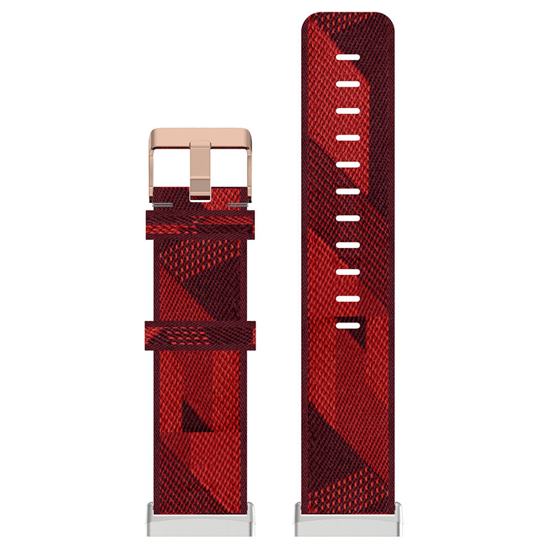 Canvas Strap with Polished Silver Buckle for Samsung Galaxy Watch / Active / Gear