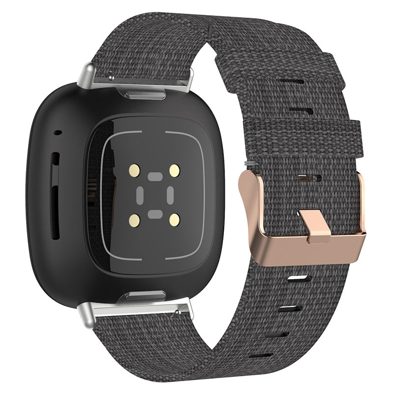 Canvas Strap with Polished Silver Buckle for Samsung Galaxy Watch / Active / Gear