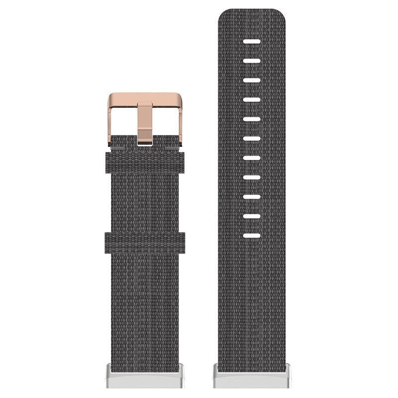 Canvas Strap with Polished Silver Buckle for Samsung Galaxy Watch / Active / Gear