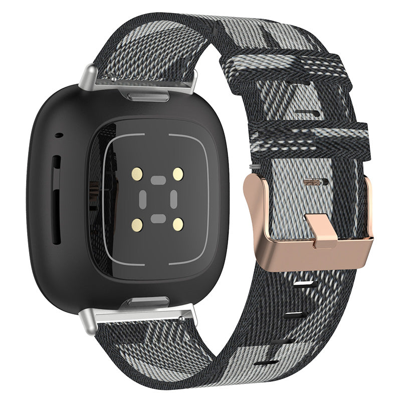Canvas Strap with Polished Silver Buckle for Samsung Galaxy Watch / Active / Gear