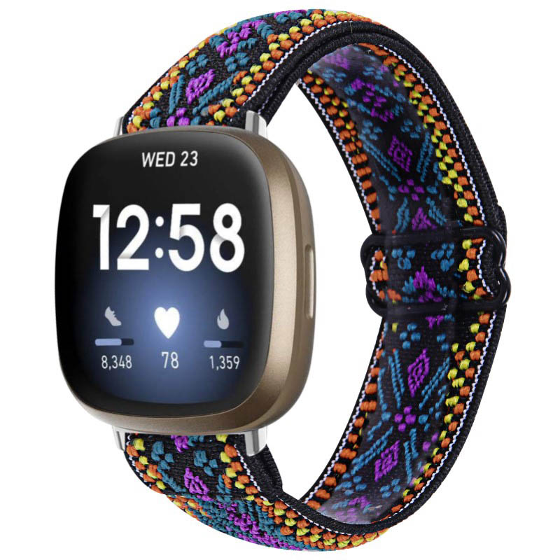 Funky Pattern Elastic Band for Fitbit Versa 3