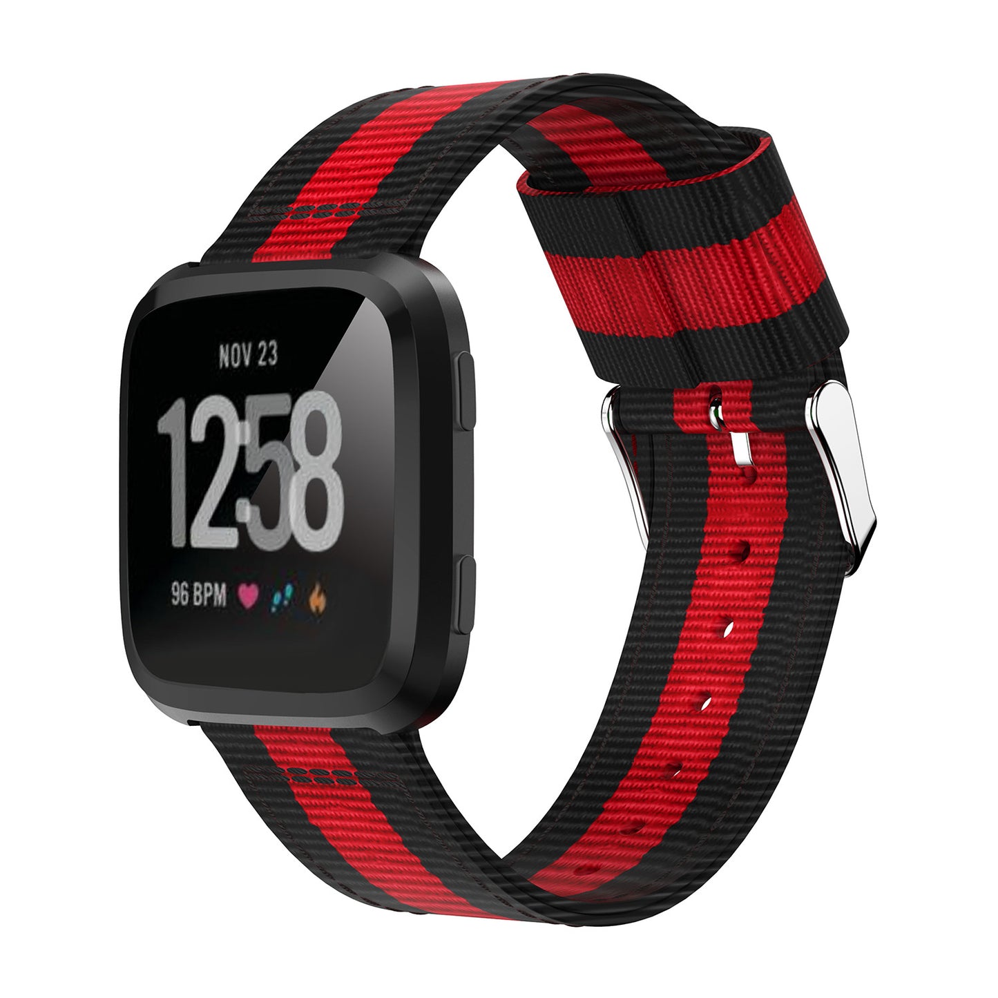 Striped Nylon Strap for Fitbit Versa & Versa 2