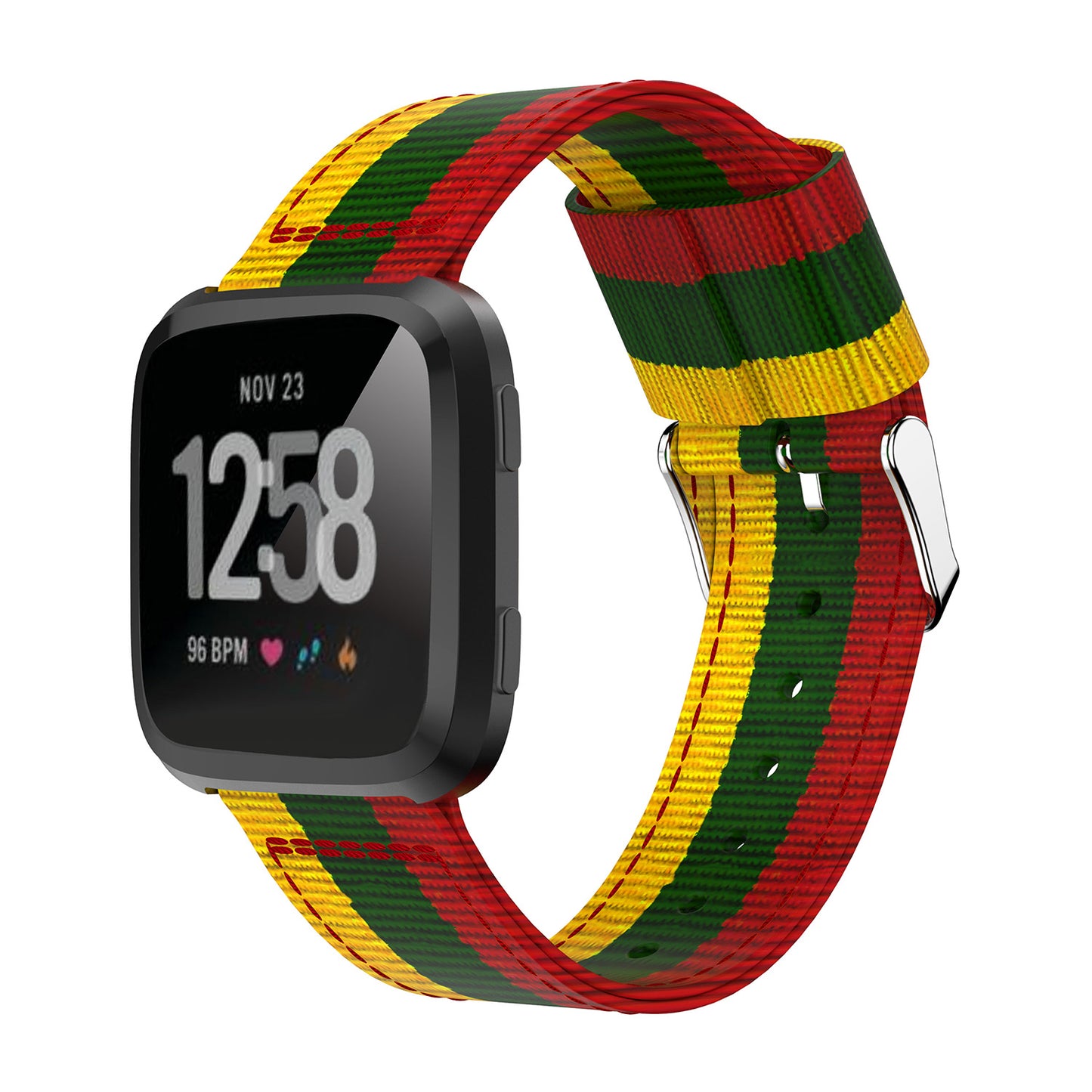 Striped Nylon Strap for Fitbit Versa & Versa 2