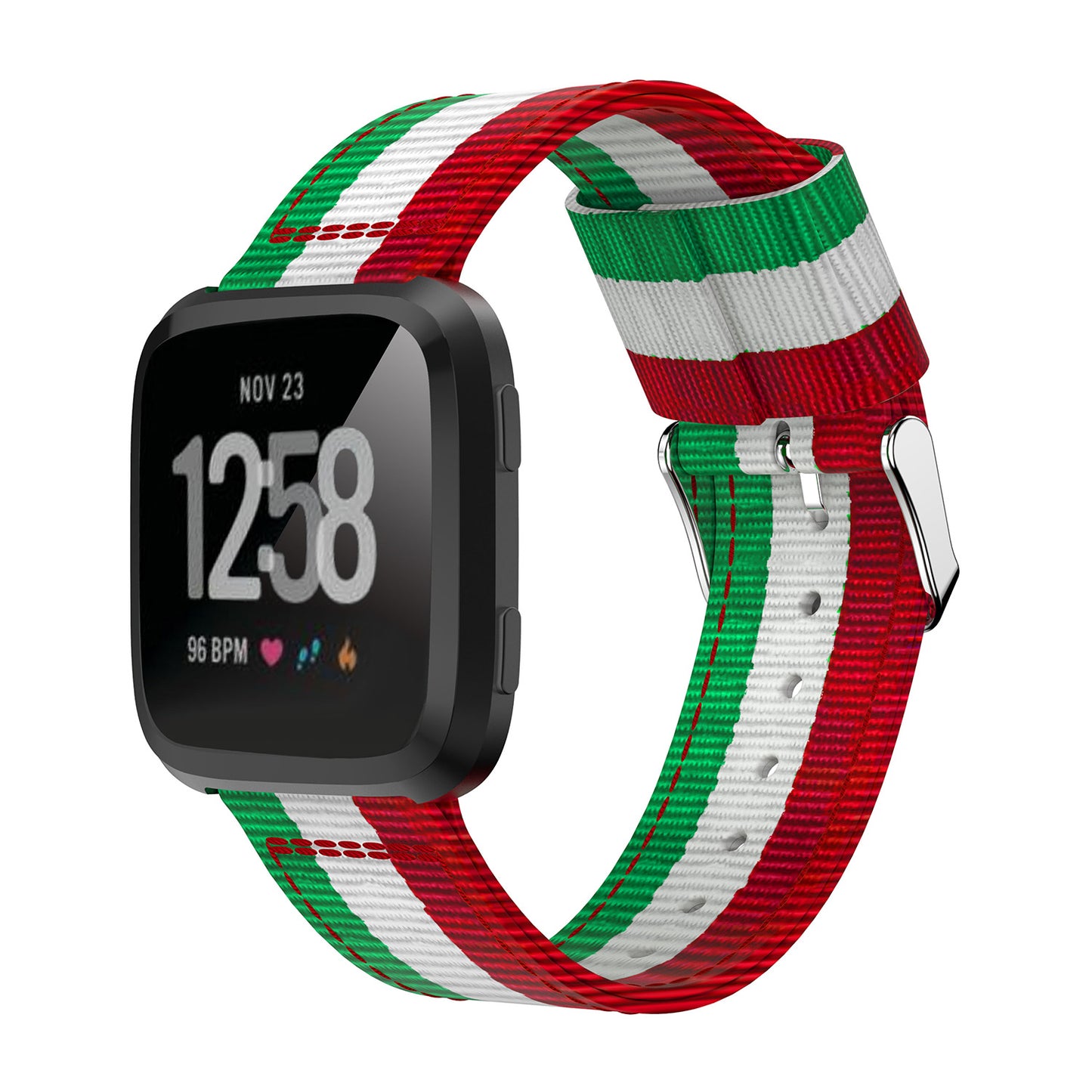 Striped Nylon Strap for Fitbit Versa & Versa 2