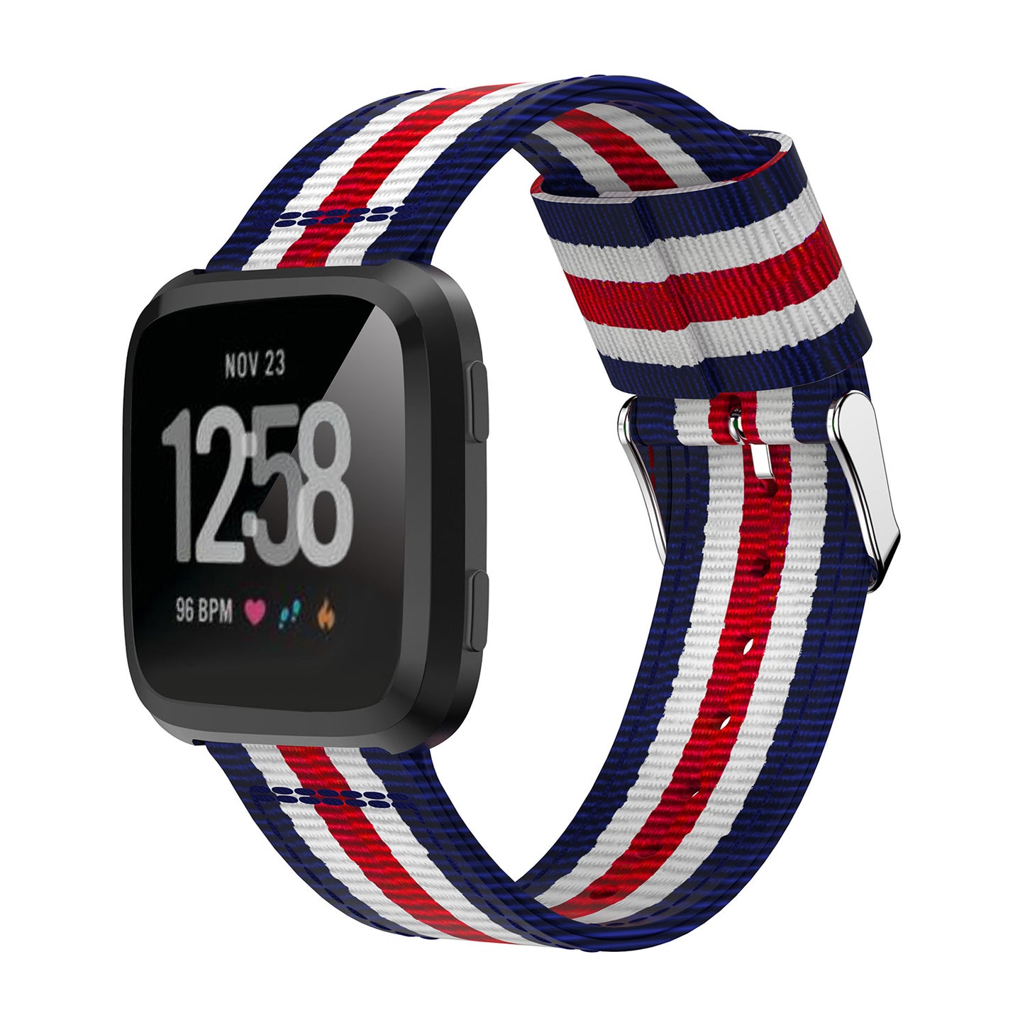 Striped Nylon Strap for Fitbit Versa & Versa 2