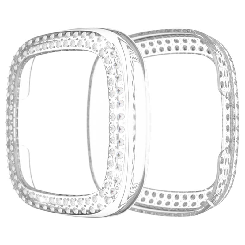 TPU Protective Case with two rows of Rhinestones for Fitbit Versa 3