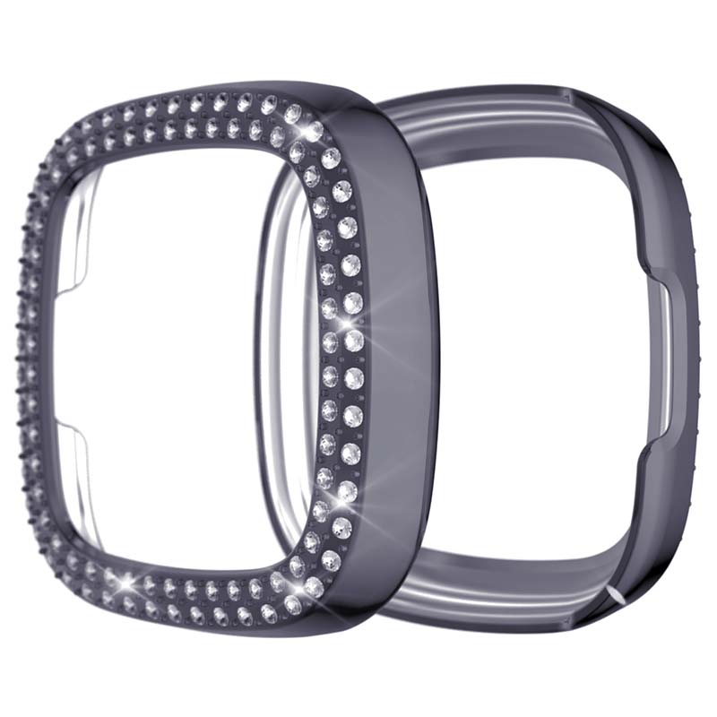 TPU Protective Case with two rows of Rhinestones for Fitbit Versa 3