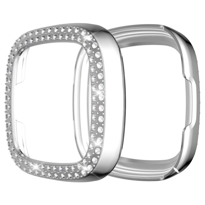 TPU Protective Case with two rows of Rhinestones for Fitbit Versa 3