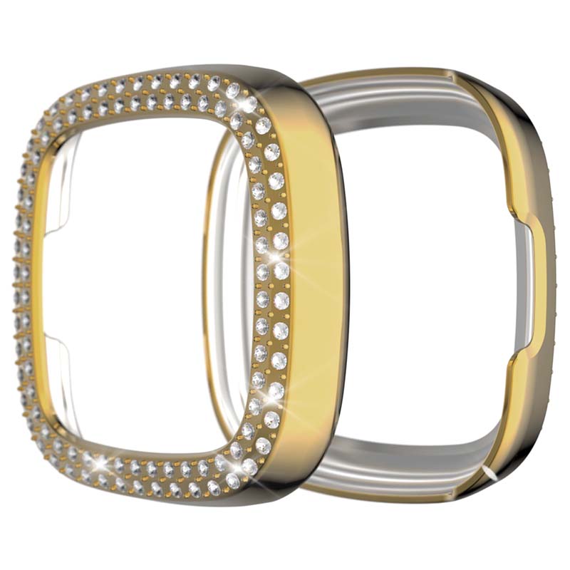 TPU Protective Case with two rows of Rhinestones for Fitbit Versa 3