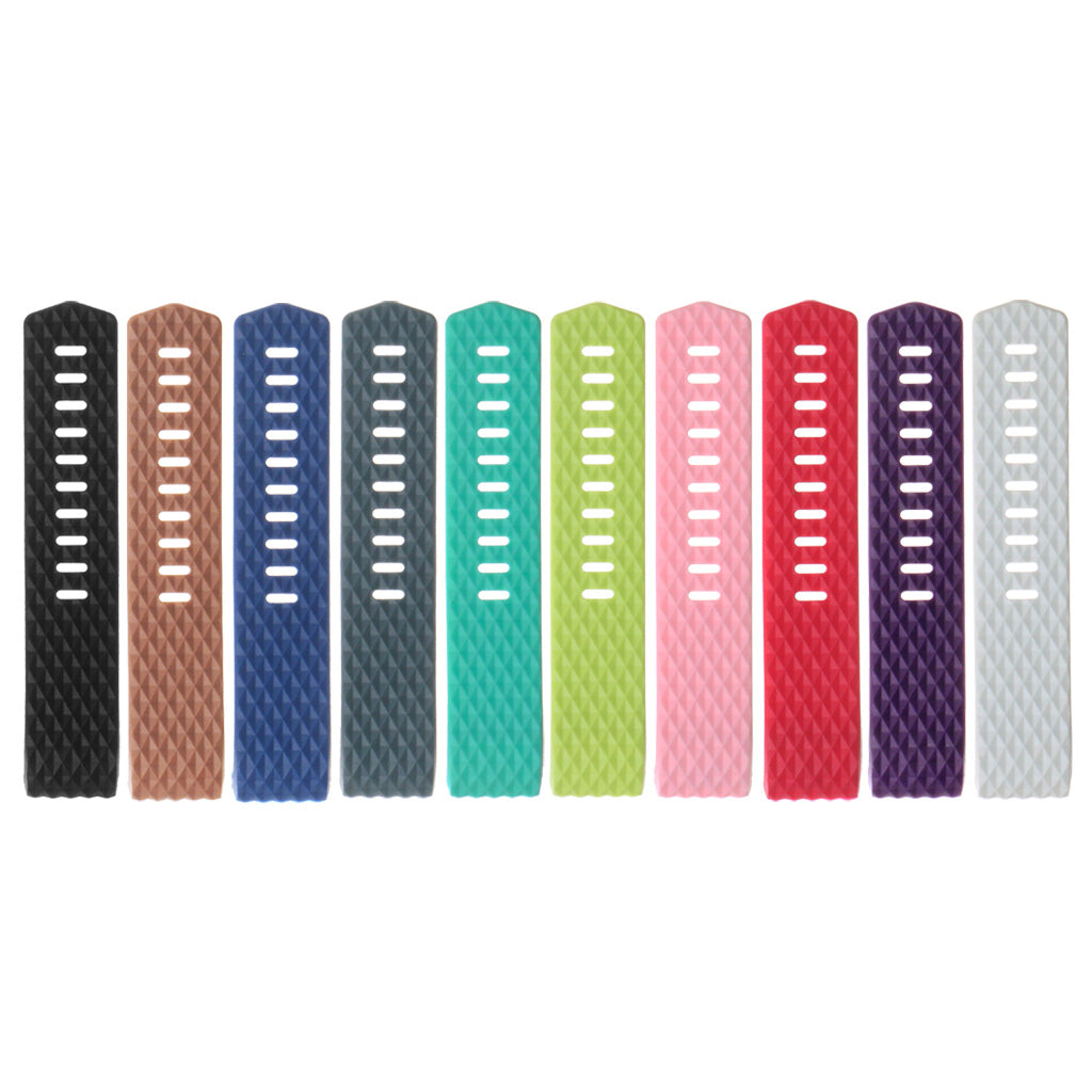 Silicone Strap with Diamond Pattern for Fitbit Charge 2
