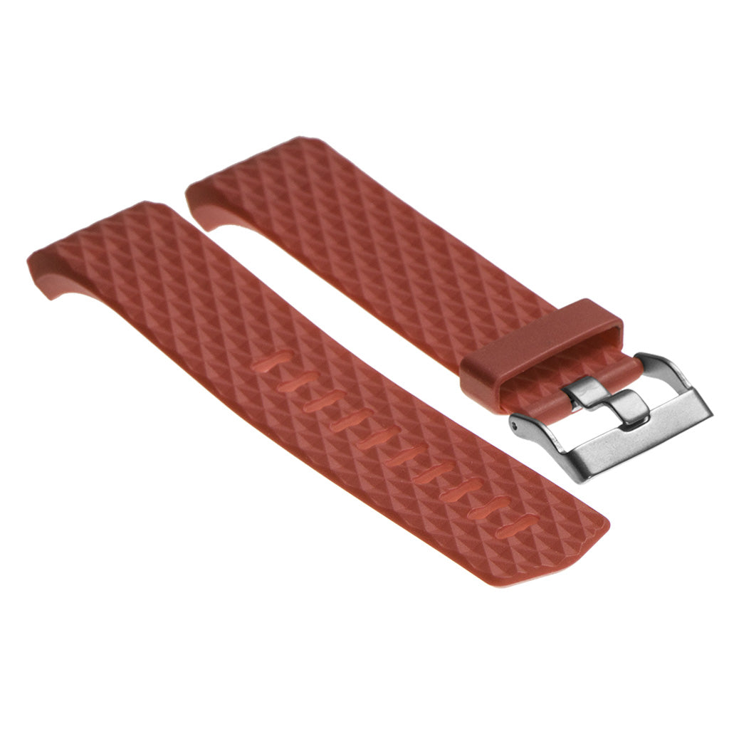Silicone Strap with Diamond Pattern for Fitbit Charge 2