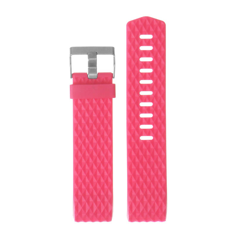 Silicone Strap with Diamond Pattern for Fitbit Charge 2