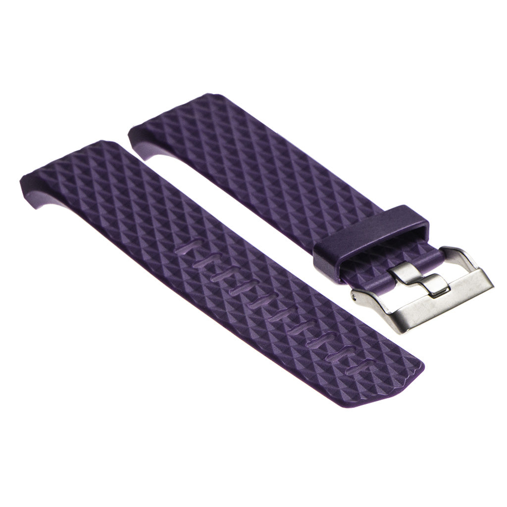 Silicone Strap with Diamond Pattern for Fitbit Charge 2