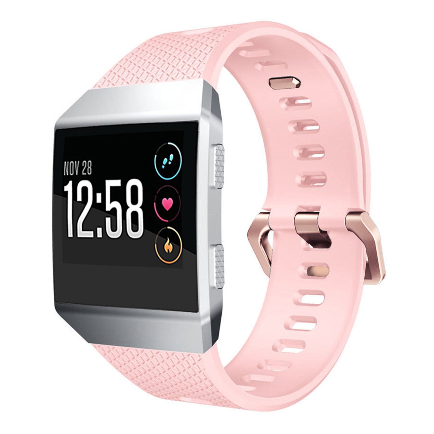 Rubber Strap w/ Rose Gold Buckle for Fitbit Ionic