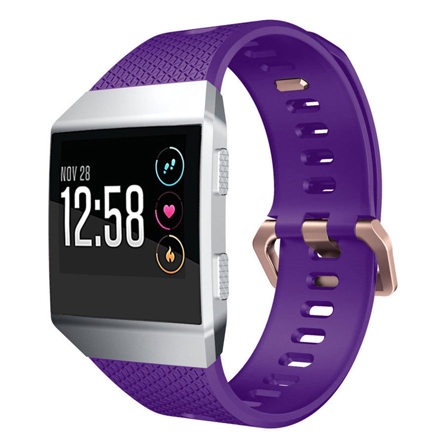 Rubber Strap w/ Rose Gold Buckle for Fitbit Ionic