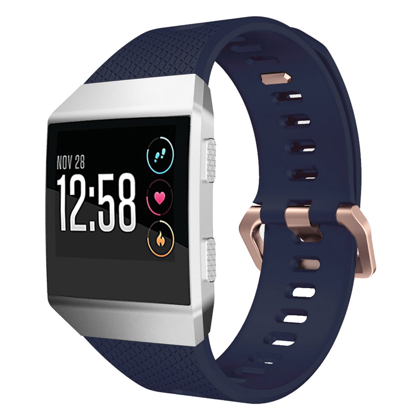 Rubber Strap w/ Rose Gold Buckle for Fitbit Ionic