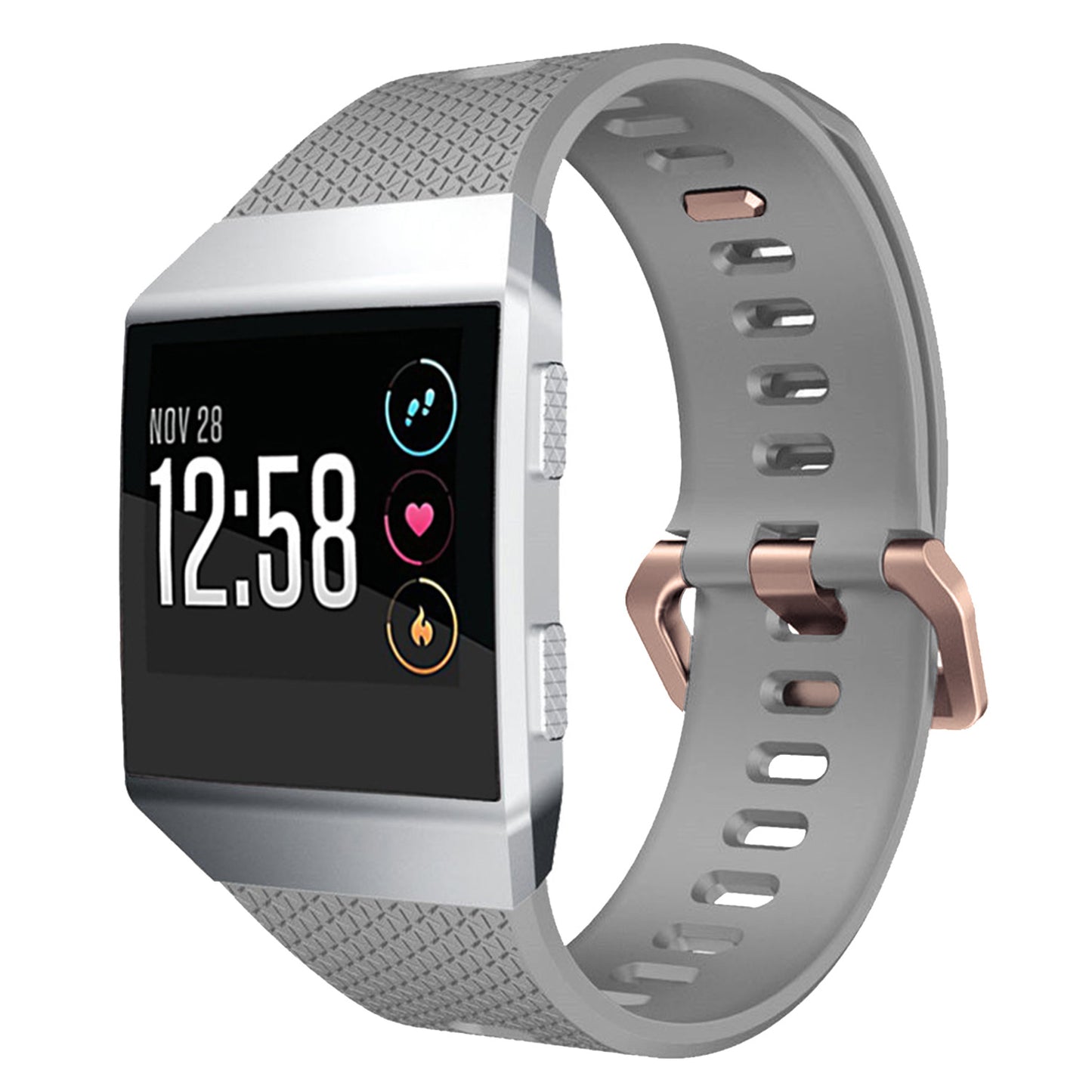 Rubber Strap w/ Rose Gold Buckle for Fitbit Ionic
