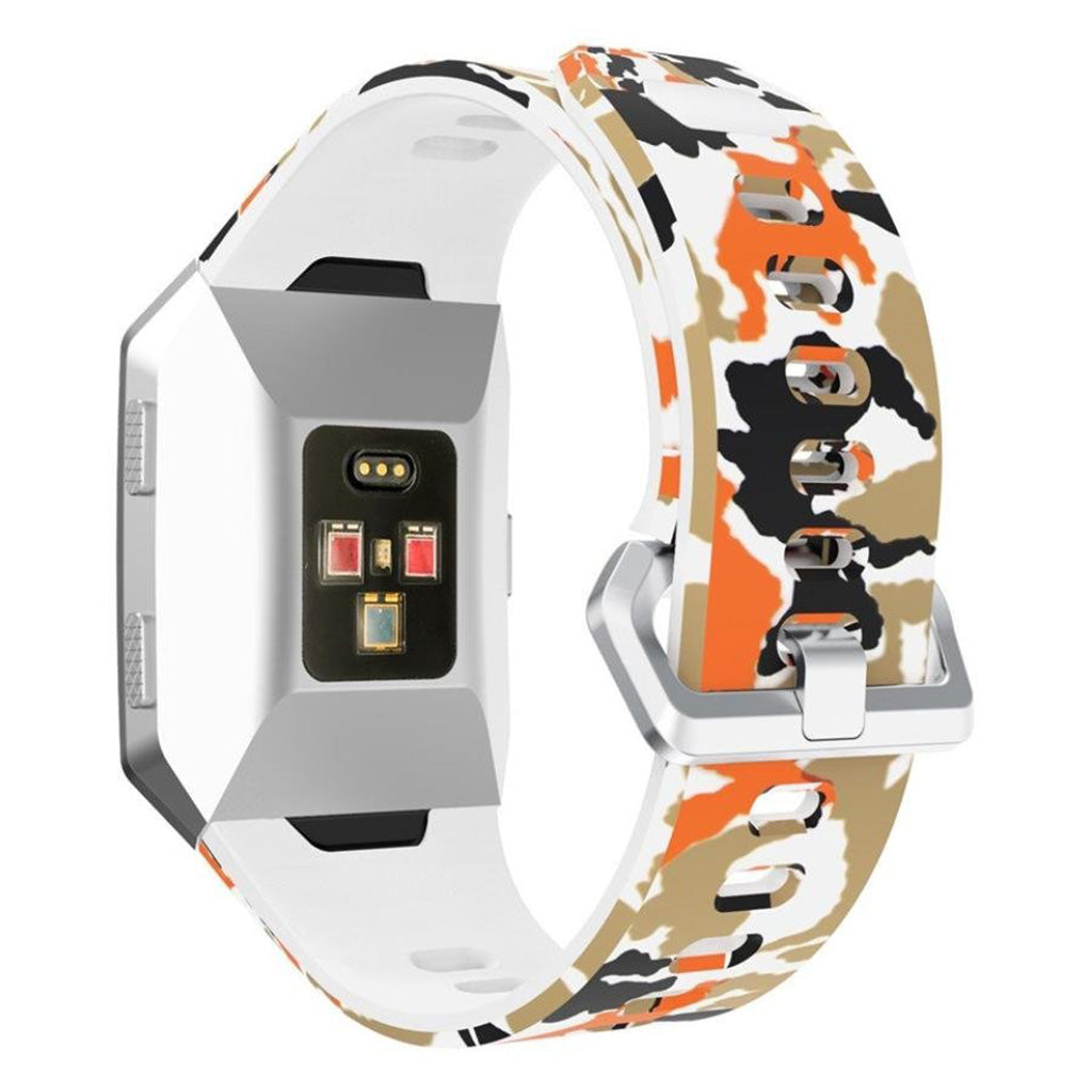 Camo Silicone Watch Strap with Matte Black Pre-V Buckle for Apple Watch