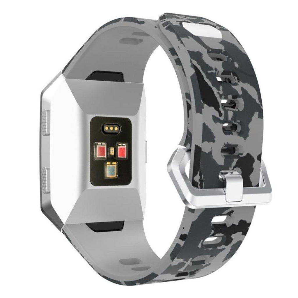 Camo Silicone Watch Strap with Matte Black Pre-V Buckle for Apple Watch