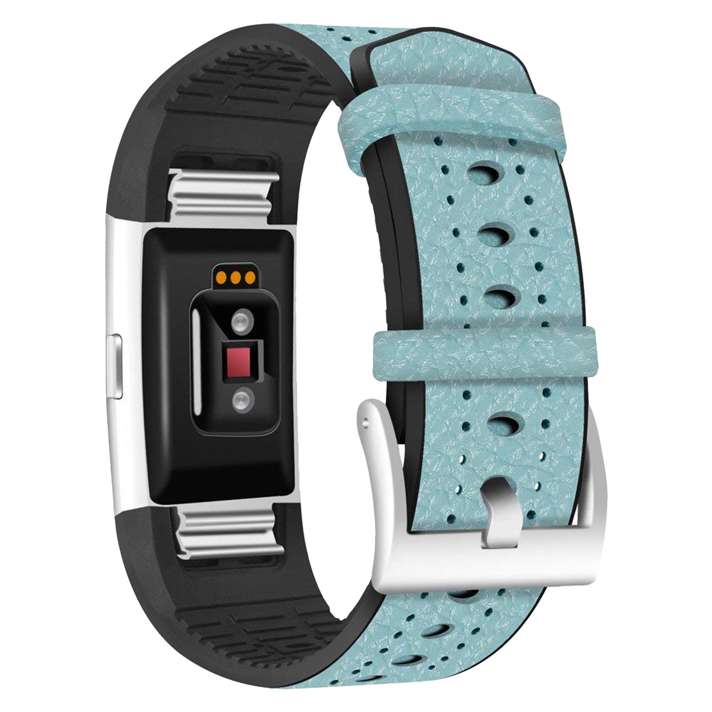 Rubber & Leather Strap for Fitbit Charge 2