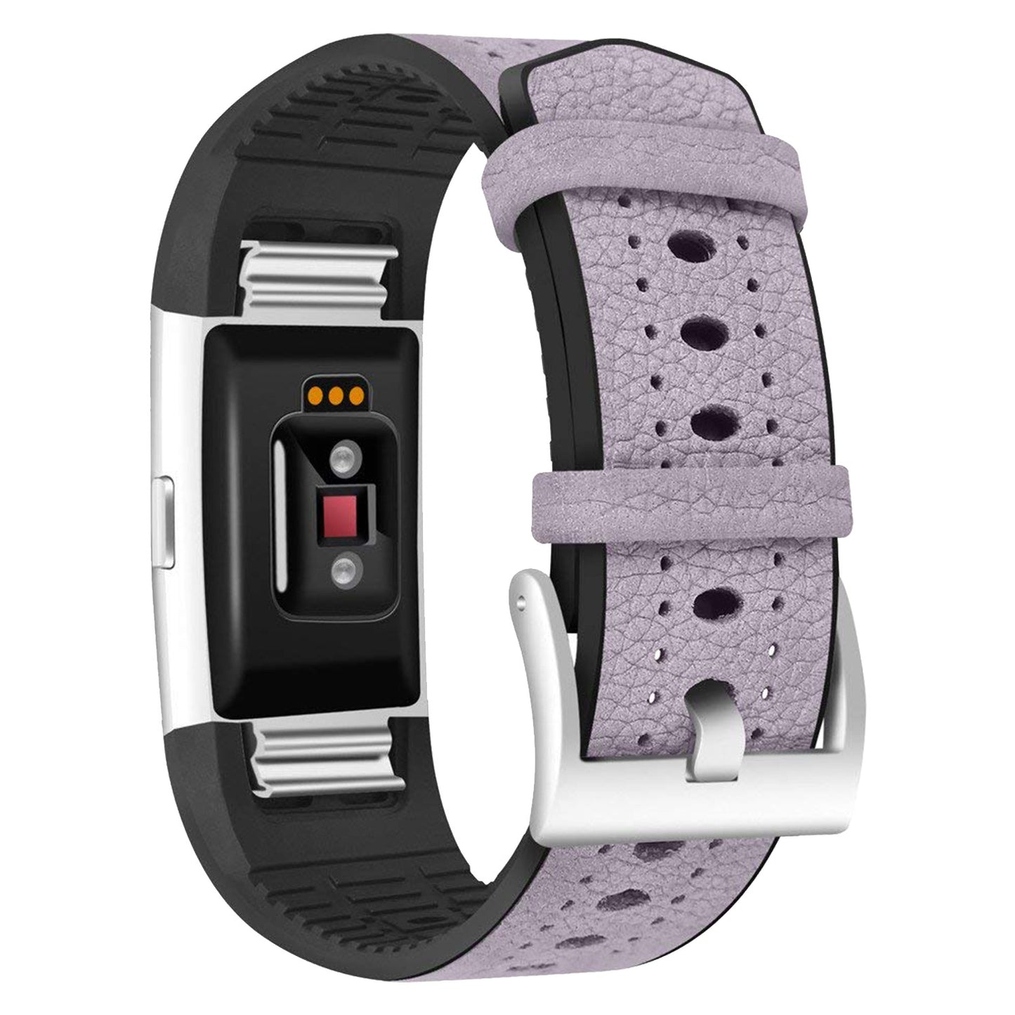 Rubber & Leather Strap for Fitbit Charge 2