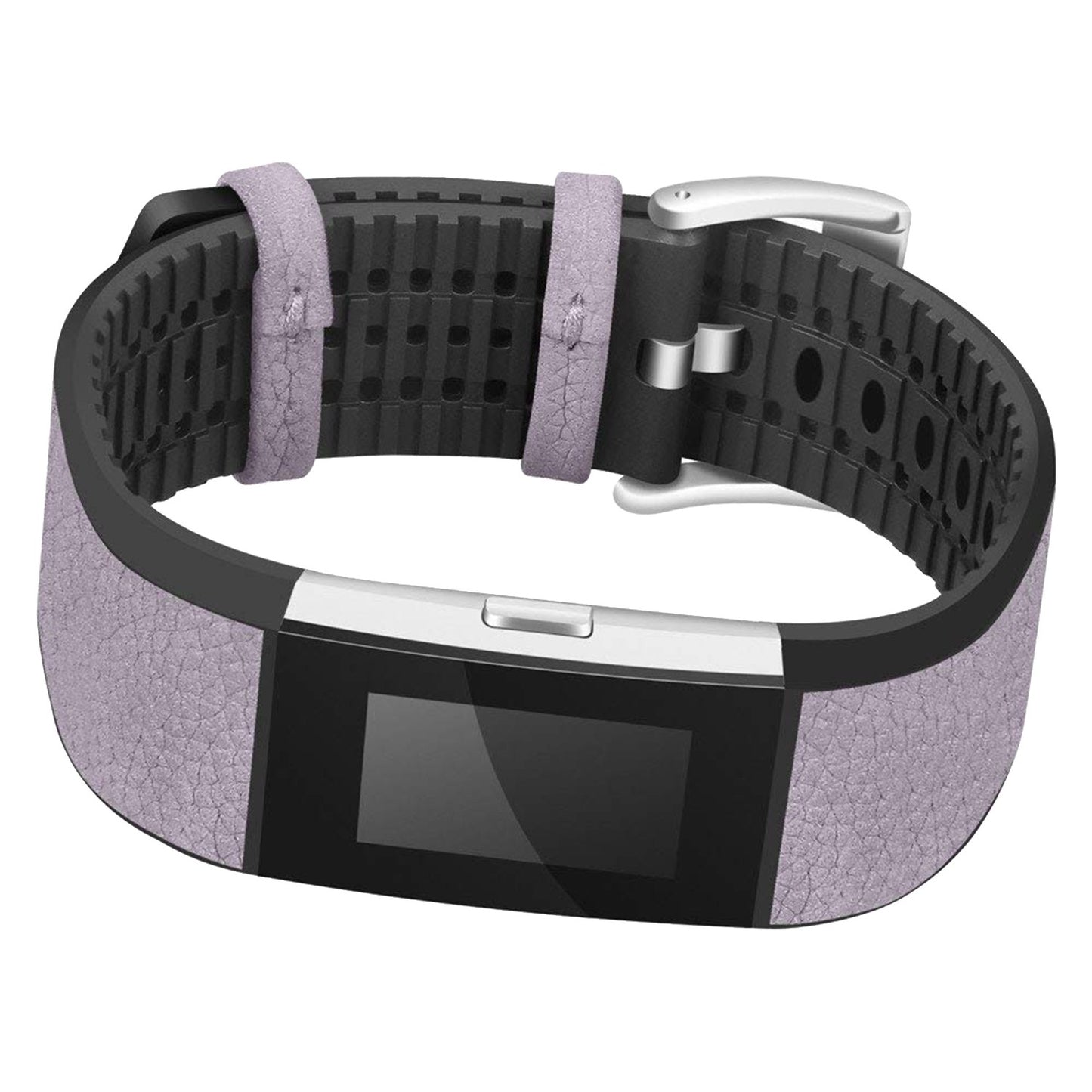 Rubber & Leather Strap for Fitbit Charge 2