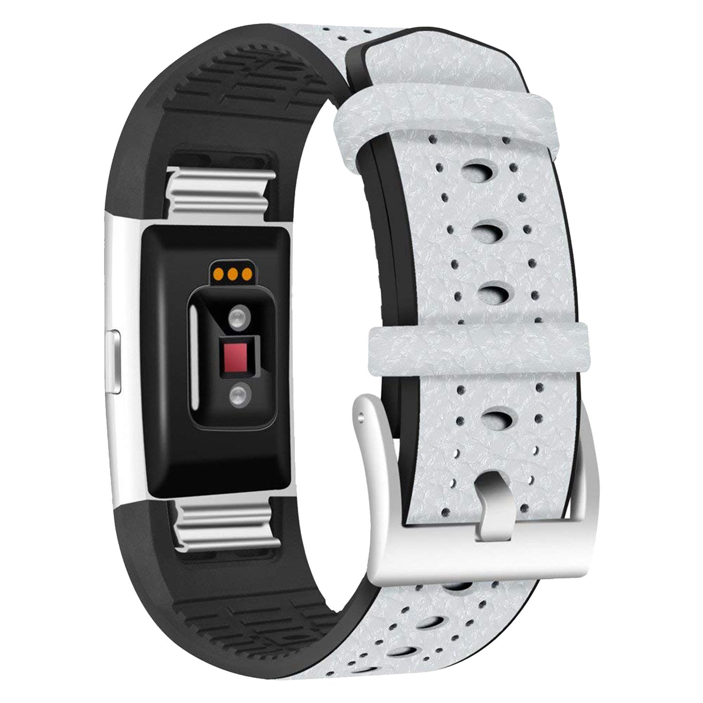 Rubber & Leather Strap for Fitbit Charge 2