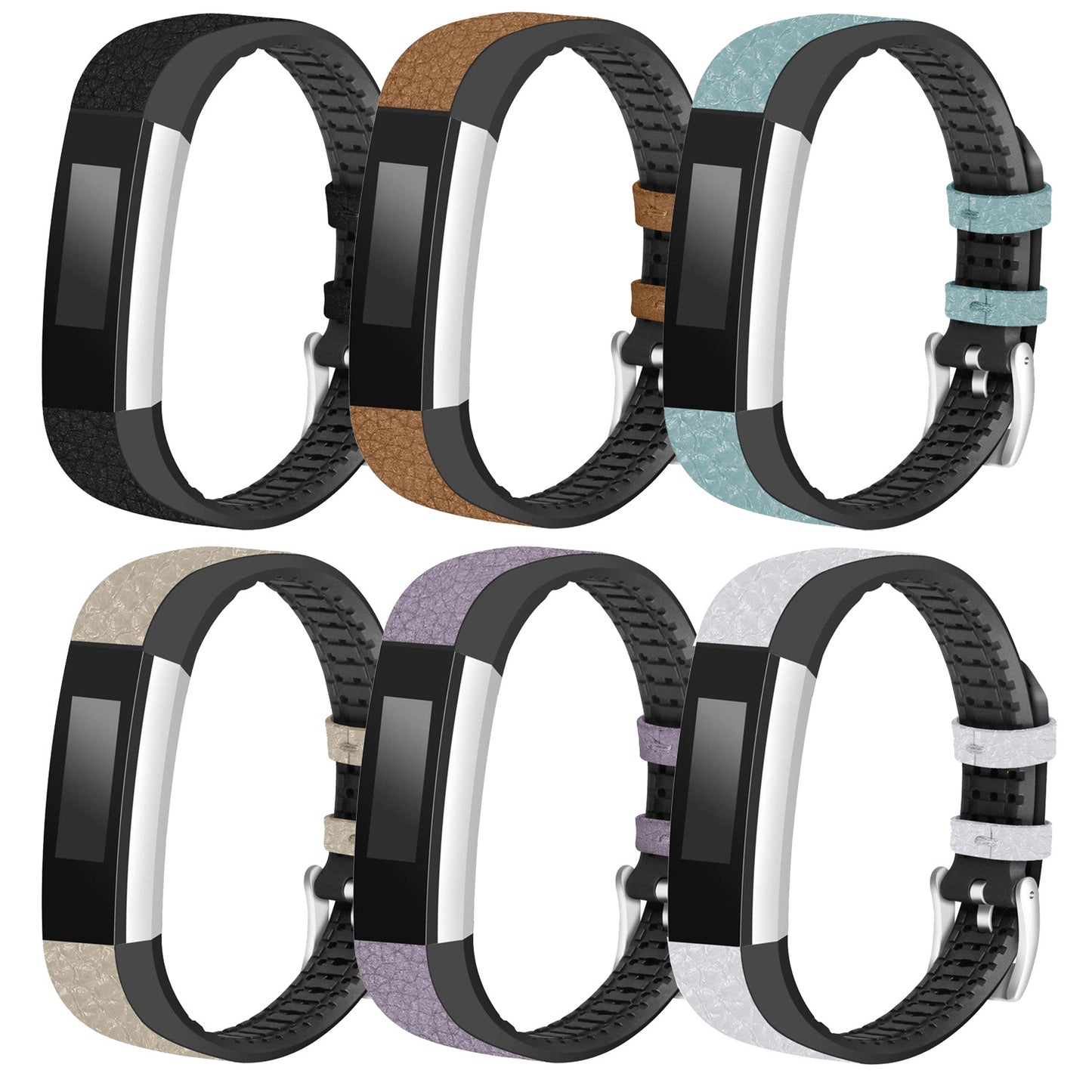 Leather & Rubber Band for Fitbit Alta & HR