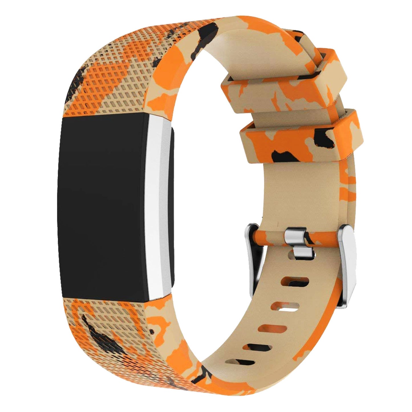 Patterned Rubber Strap for Fitbit Charge 2