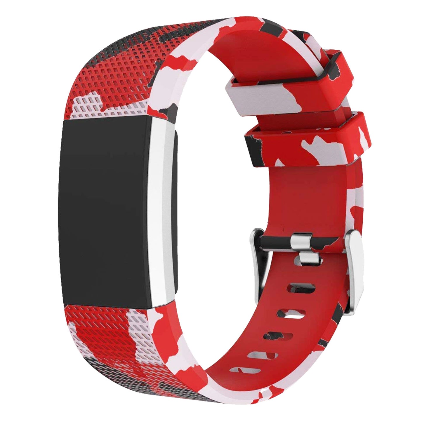 Patterned Rubber Strap for Fitbit Charge 2