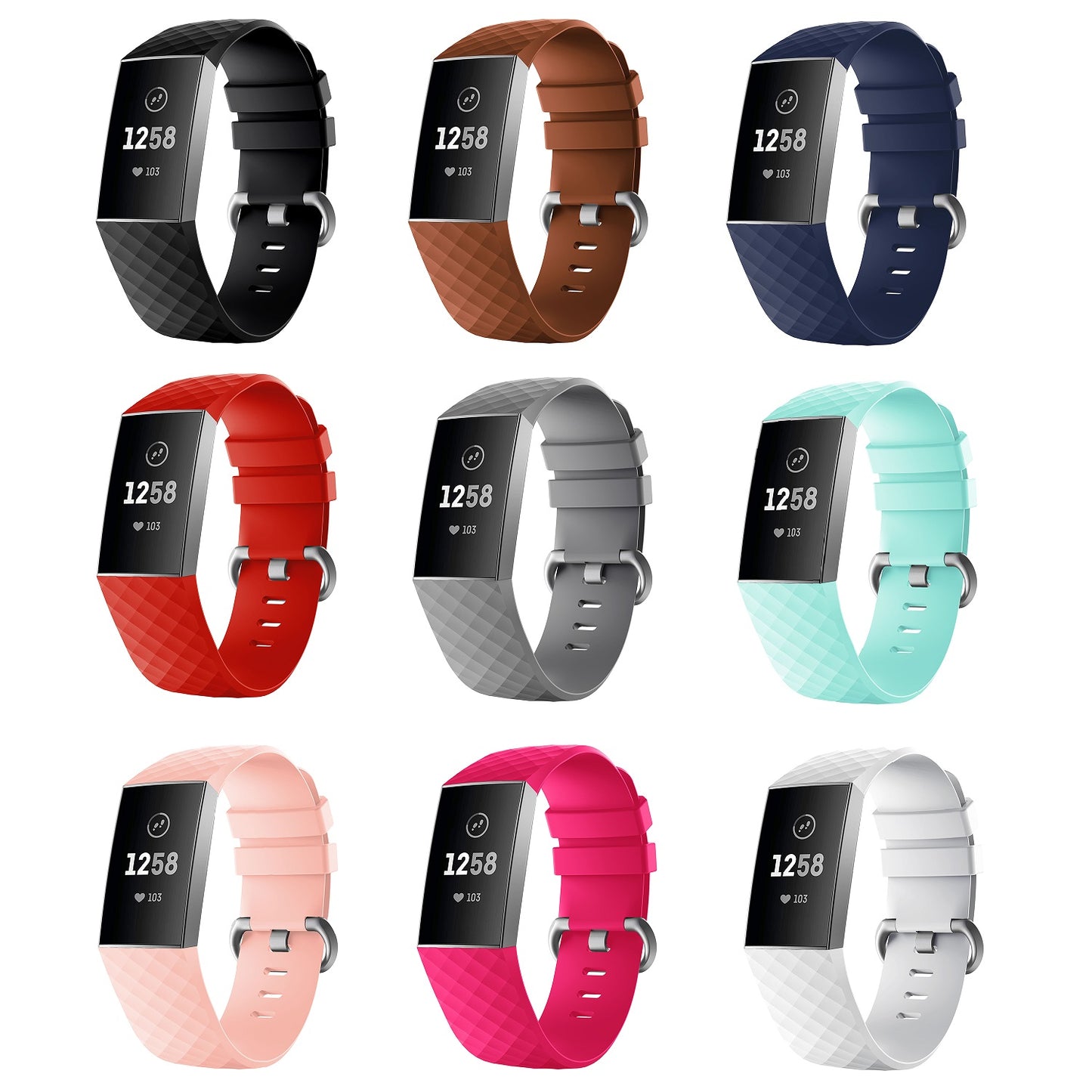 Rubber Strap for Fitbit Charge 3 & Charge 4