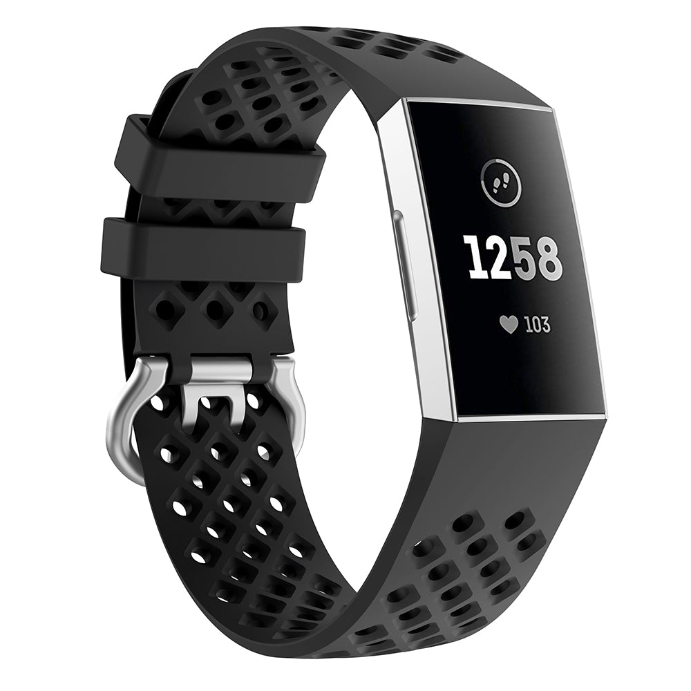 Perforated Rubber Strap for Fitbit Charge 3 & Charge 4