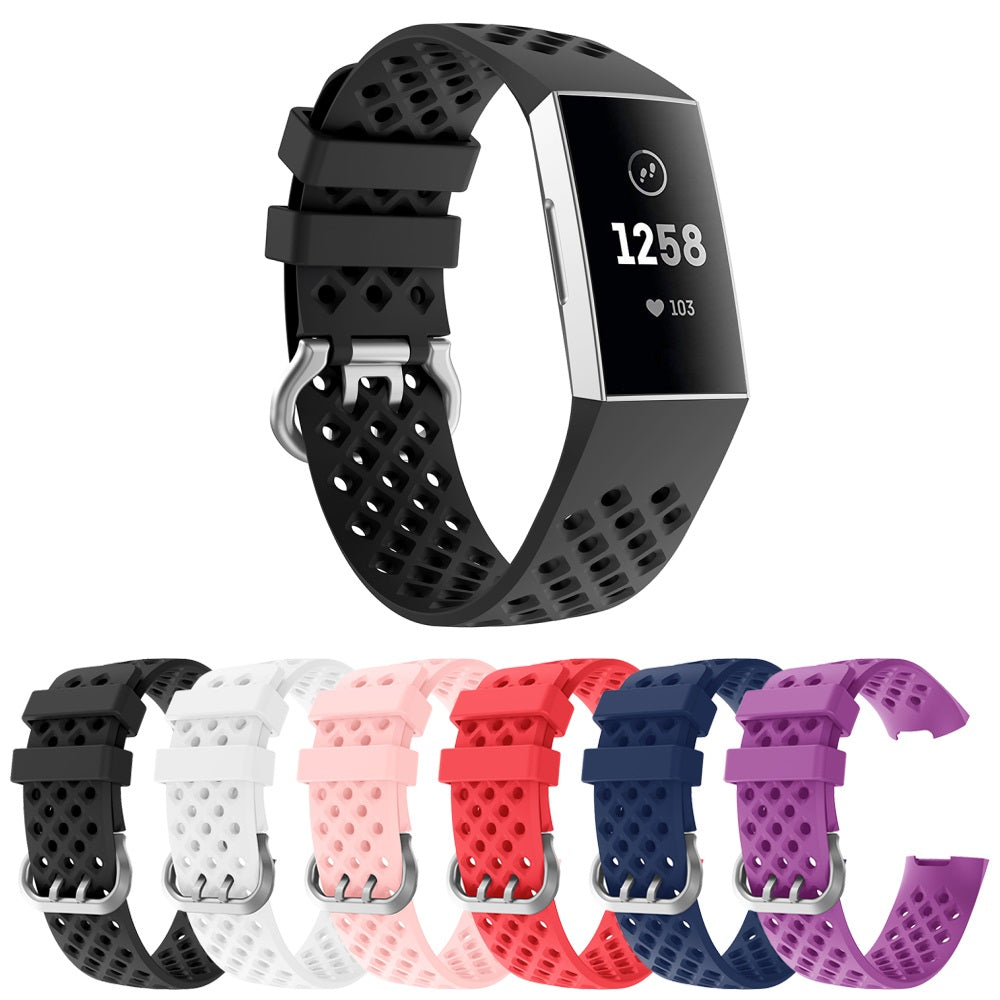 Perforated Rubber Strap for Fitbit Charge 3 & Charge 4