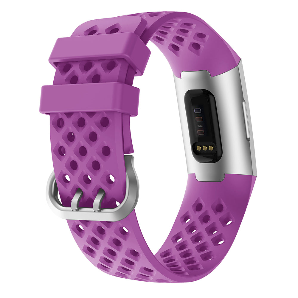 Perforated Rubber Strap for Fitbit Charge 3 & Charge 4