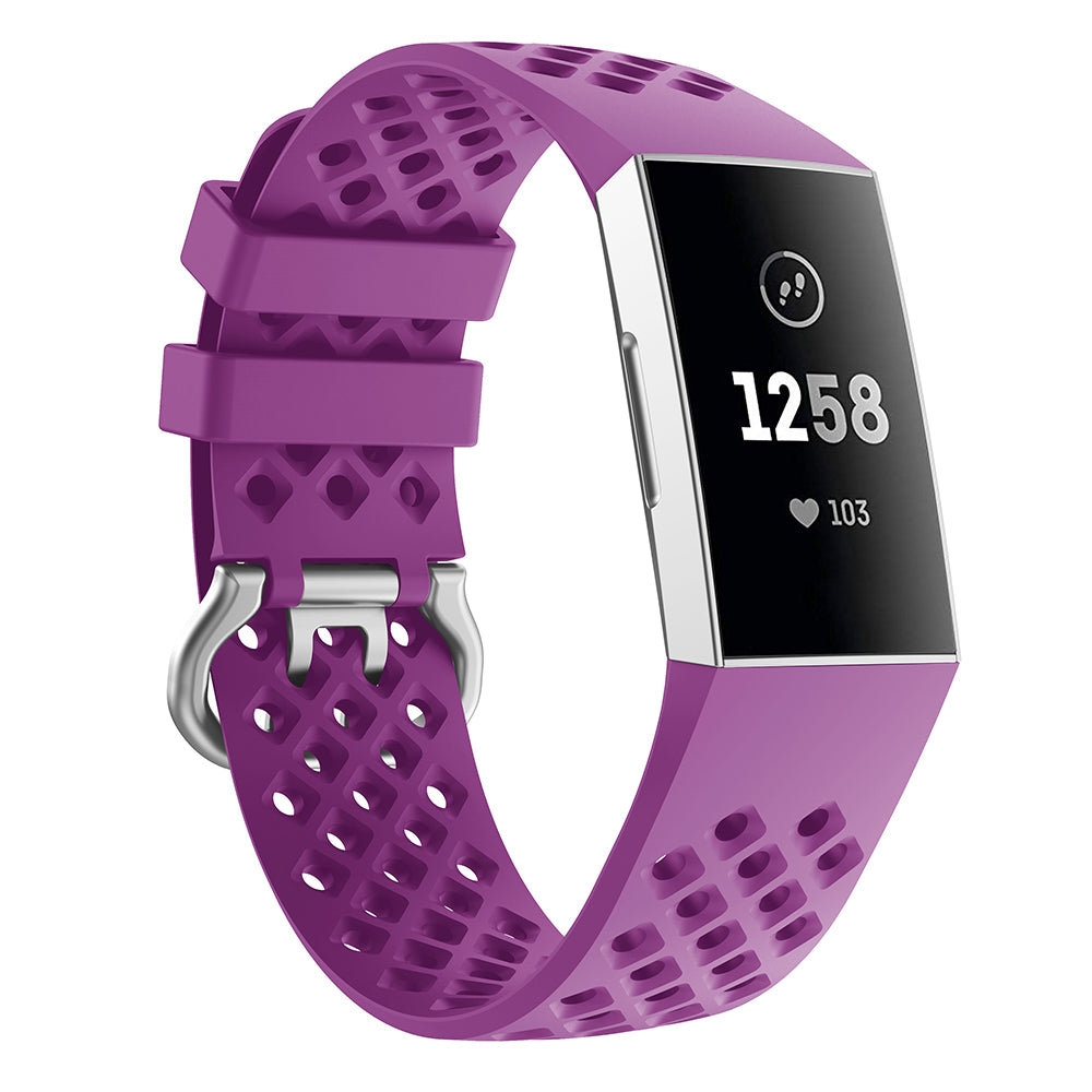 Perforated Rubber Strap for Fitbit Charge 3 & Charge 4