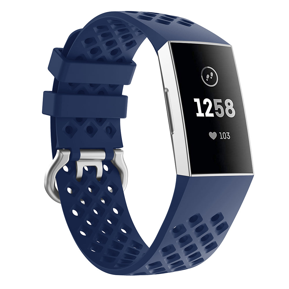 Perforated Rubber Strap for Fitbit Charge 3 & Charge 4