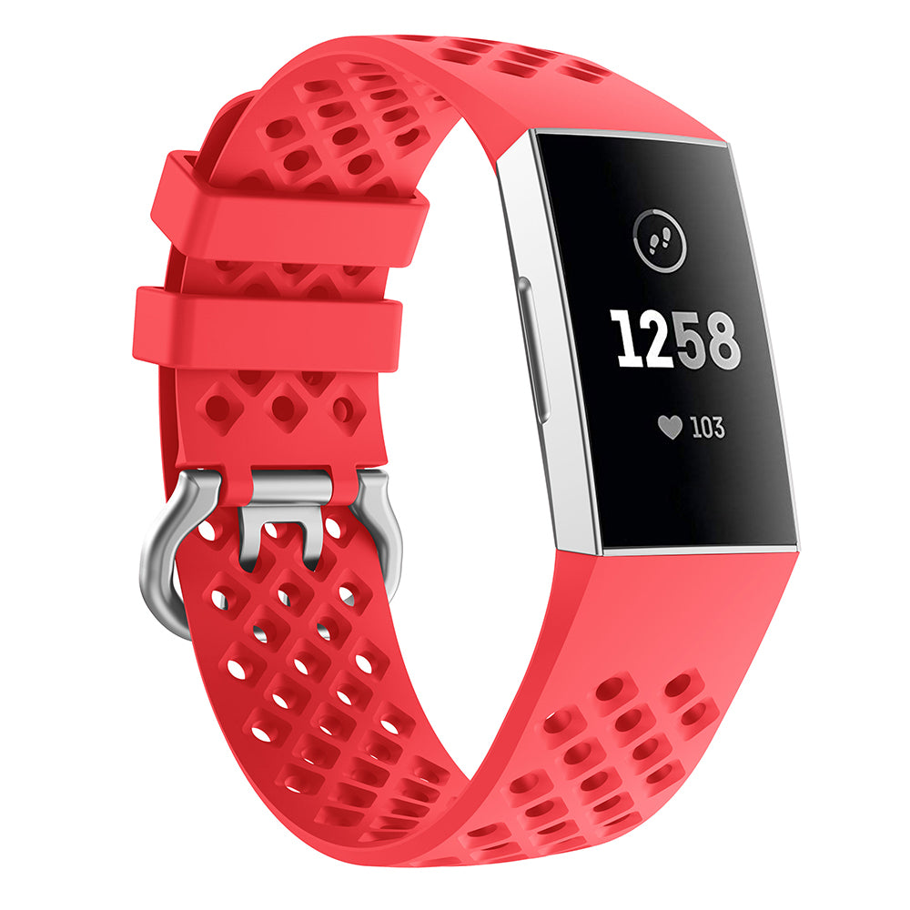 Perforated Rubber Strap for Fitbit Charge 3 & Charge 4