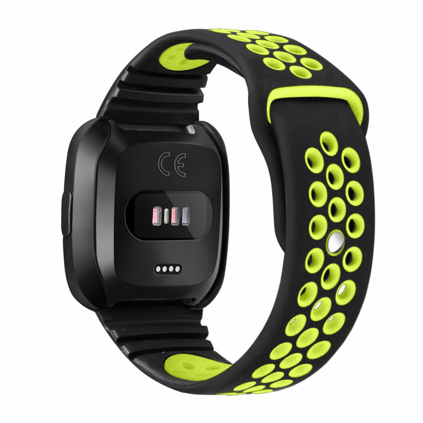 Perforated Rubber Strap with Protective Case for Fitbit Versa