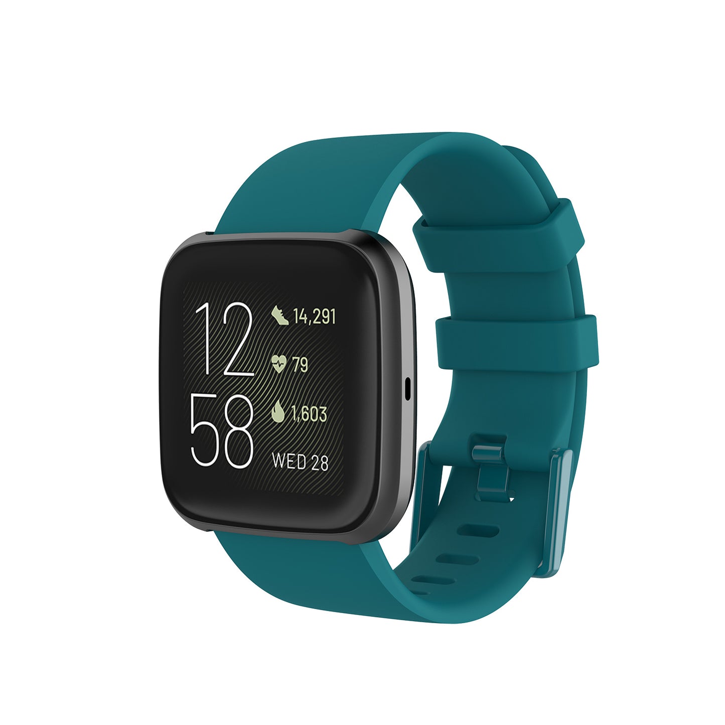 Silicone Strap with Matching Color Buckle for Fitbit Versa & Versa 2