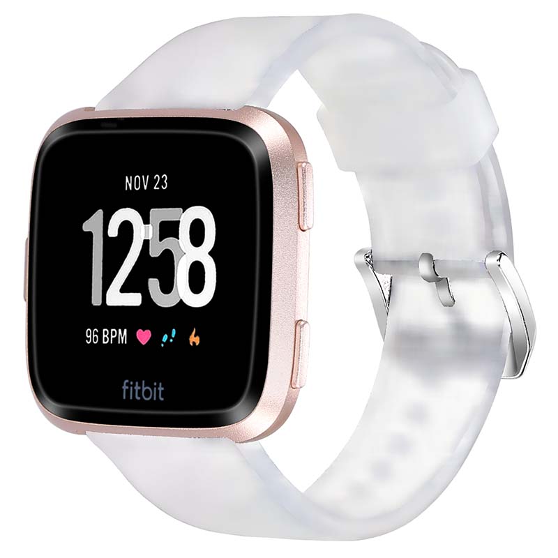 Clear Glitter Rubber Strap for Fitbit Versa & Versa 2