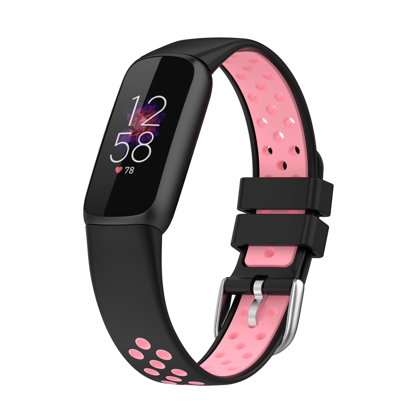 Perforated Rubber Sport Strap for Fitbit Luxe