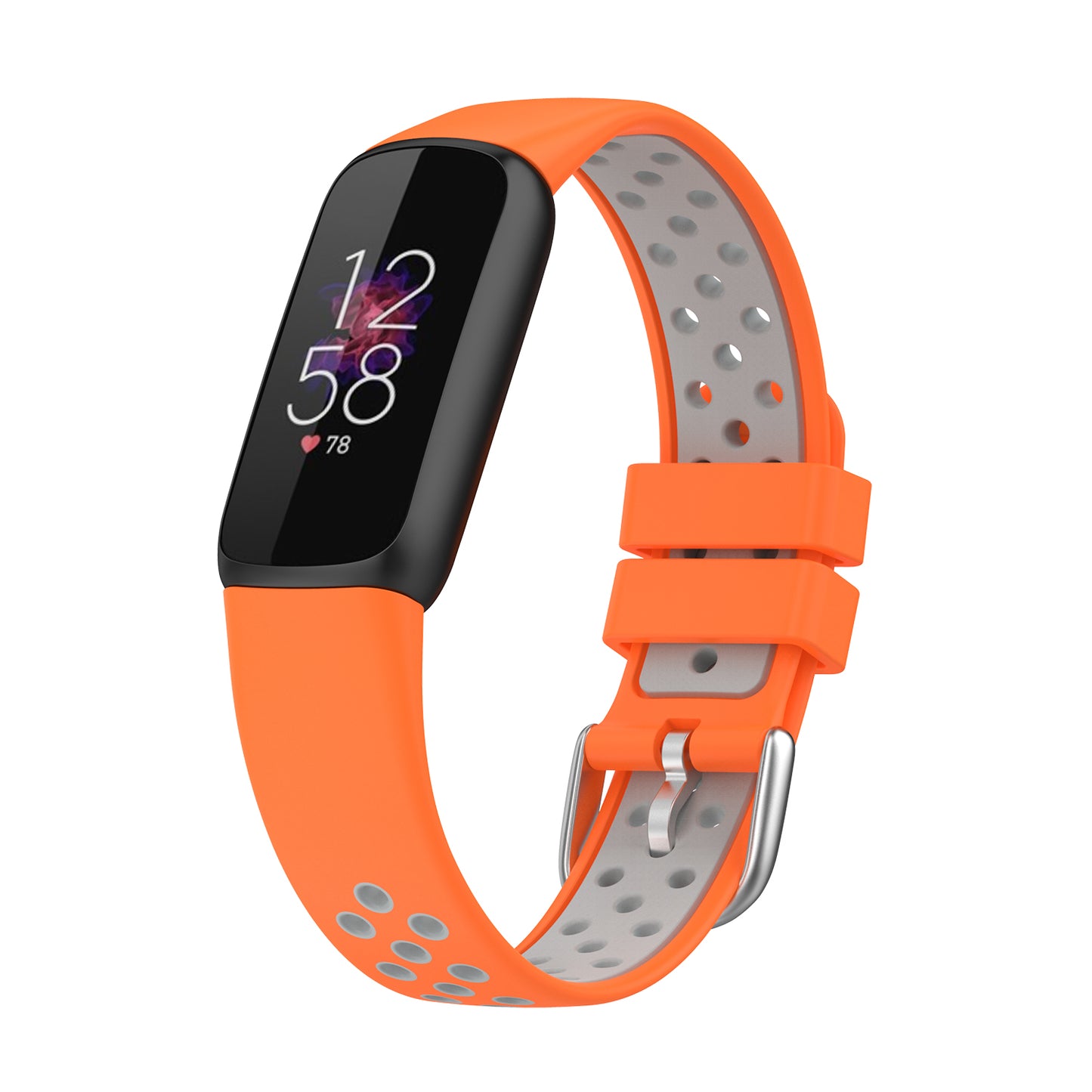 Perforated Rubber Sport Strap for Fitbit Luxe