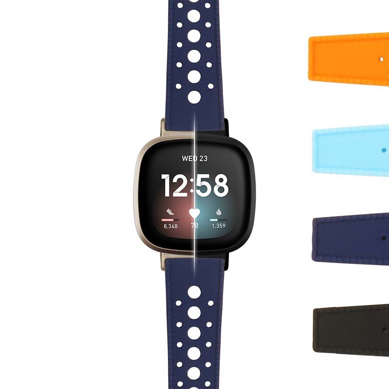 Retro Rubber Rally Strap for Fitbit Sense