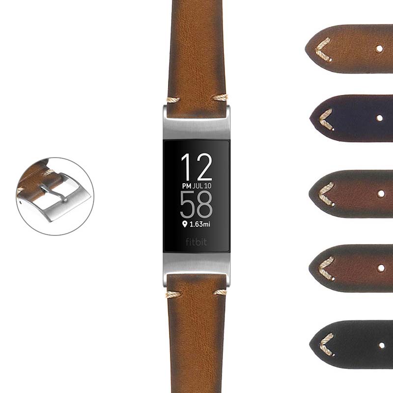 DASSARI Regal II Vintage Leather Strap w/ Hand Sewn Stitching for Apple Watch